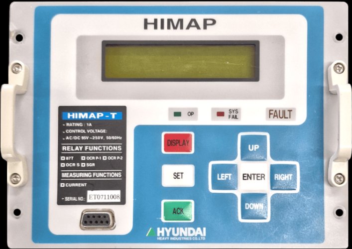 HIMAP original front panel, zastareli zaštitni relej za marine i industrijske primene